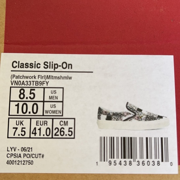 Vans Classic Slip-On Patchwork Floral MENS - Picture 16 of 16